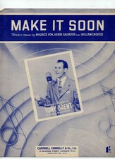 song sheet MAKE IT SOON, Tony