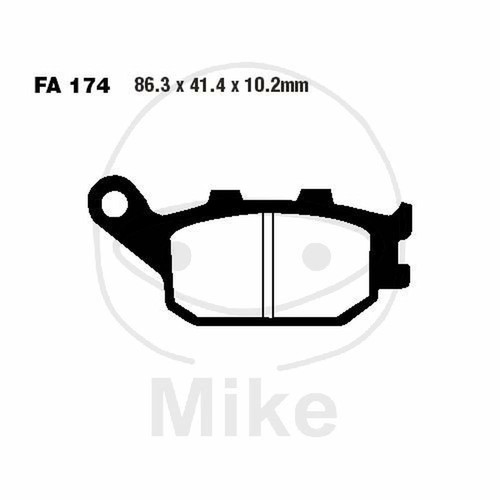 Pair ebc brake pads - of,