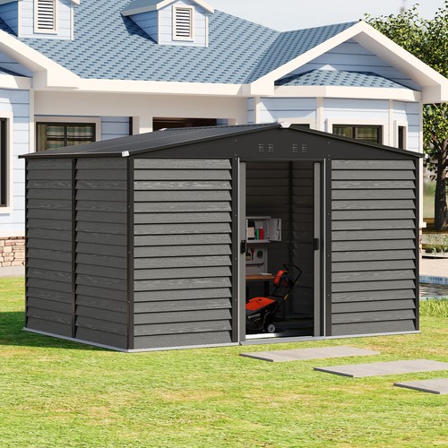12x8ft metal garden shed - metal,