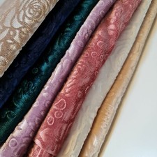 Floral Roses Embossed Velvet