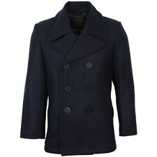 Dark Blue US Navy Pea Coat - American Naval Wool Jacket Overcoat New