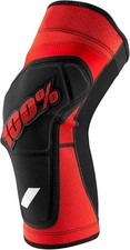 100% Percent Ridecamp MTB Protection Knee Guards Pads Medium Red & Black Rrp £69