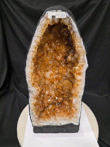 Tall citrine geode 530 crystal - citrine,