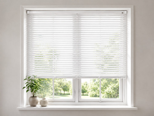 White pvc venetian blind - pvc, 25mm