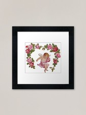 Pink Floral Cherub Angel