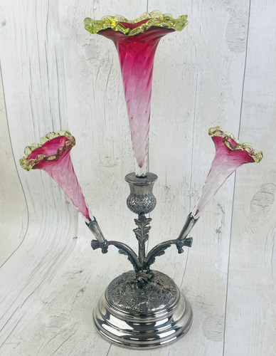 Victorian era cranberry - , glass