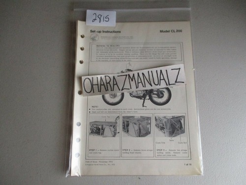 1974 honda cl200 set - cl200, set-up