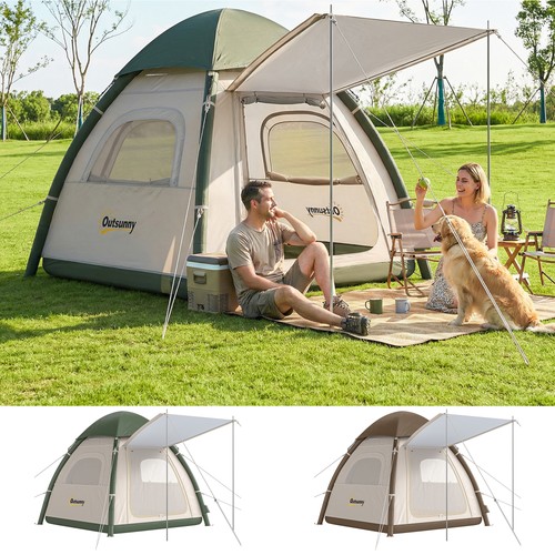 Inflatable camping tent with - inflatable,