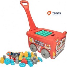 ColorBaby Color Block - Baby construction blocks, Fire Truck Trolley 47162