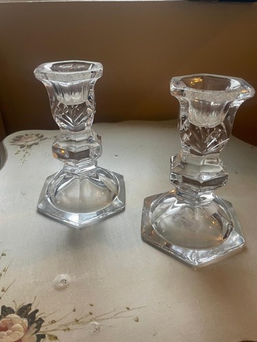 Pair vintage cut crystal - vintage,