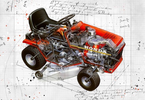 Honda lawn tractor - tractor, technical