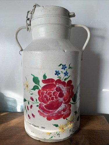 Vintage french clin milk churn - clin,
