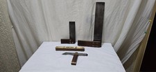 vintage/antique joiners set squares/bevel  and Spirit level 4 pcs total vintage