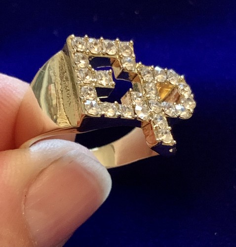 Elvis crystal ring gold - elvis,