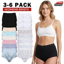 3-6 Pack Womens Briefs Ladies