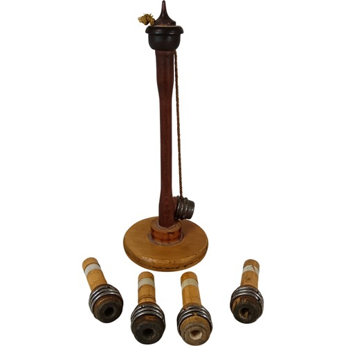 Vintage wooden toy with - vintage, metal