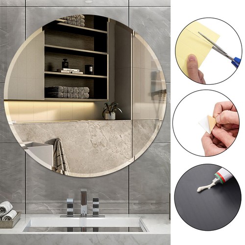 Frameless wall sticker mirror - wall,