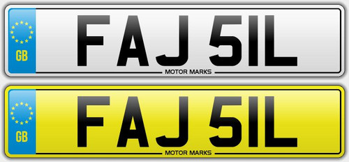 Cherished number plate faj - plate,
