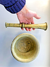Very large antique cast bronze pestle and mortar Circa 1650 - 1750 C17th C18th