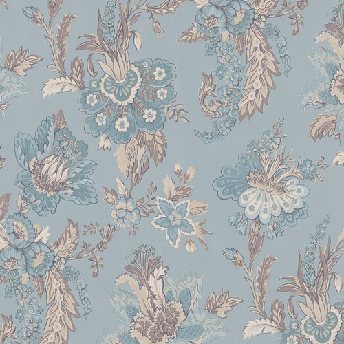 Duck egg floral wallpaper grey - duck,