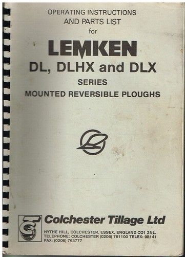 Lemken dlhx dlx - ,,