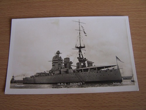 Hms rodney war ship vintage - rodney,