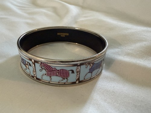 Hermes enameled horse bangle - hermes,
