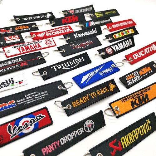 Racing tag style keychain key - racing,