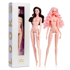 32cm BJD Doll European Fashion Pink Body Hair Daily Outfit Party Cute Gown Toy