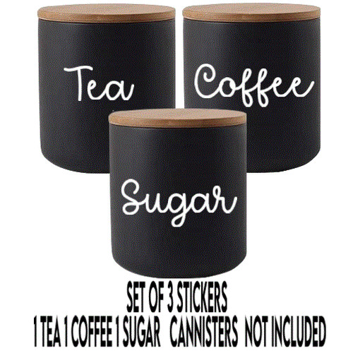 Coffee tea sugar vinyl decals - sugar,