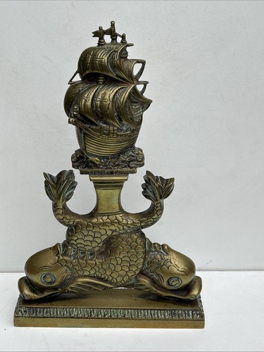 Vintage brass dolphins - vintage,