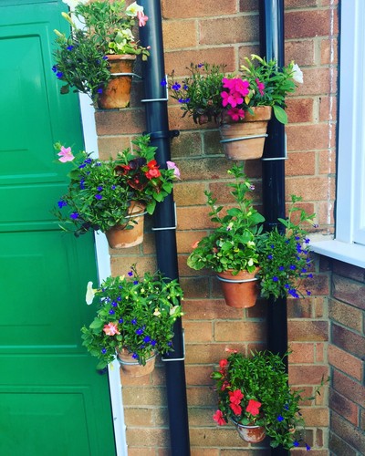 Single drainpipe planter pot - single,