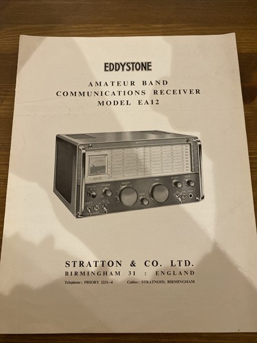 Eddystone ea12 radio receiver - eddystone,