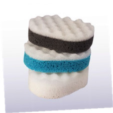 Multy 3 Pack Oval Massage Sponges - Exfoliating Sponges For Use In Bath, Shower
