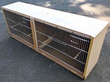 Double Budgie Breeding Cage 50" x 18 x 12 2 DOOR WHITE