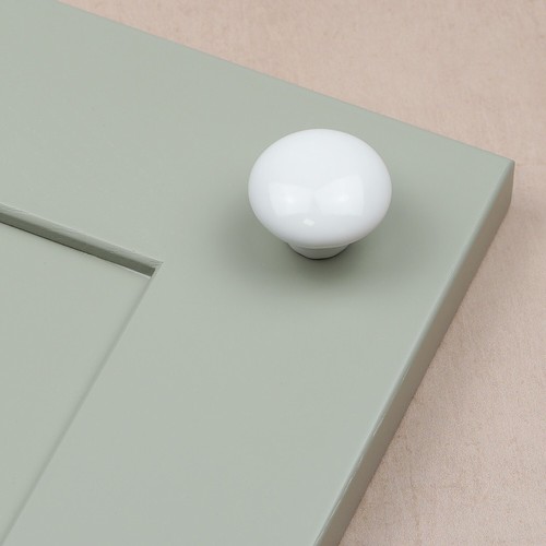 White ceramic cabinet - ceramic, knob