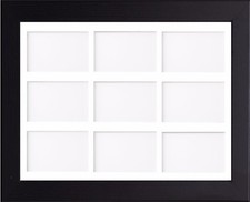 Black Multi Aperture Photo Picture Frame & Mount With Choice Of 23 Mounts Design
