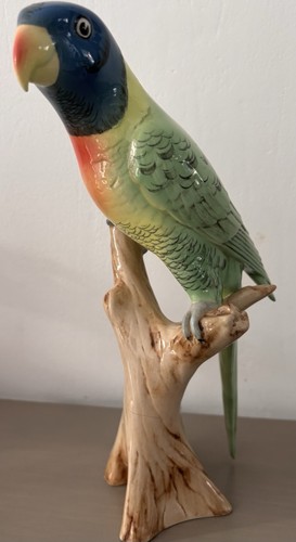 Vintage royal dux parrot - royal, 12"
