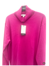 M&S AUTOGRAPH PURE CASHMERE ROLL NECK SWEATER(Fuchsia)