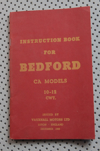 Instruction book for bedford - instruction,