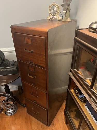 Antique mahogany file cabinet - antique,