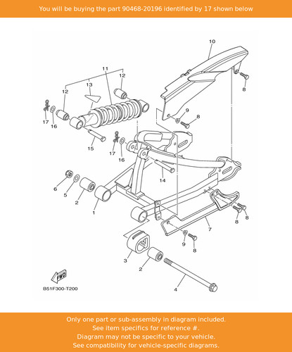 Yamaha clip 90468 20196 - clip,, oem