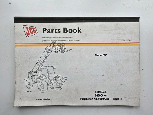 Jcb 532 loadall parts book - jcb,