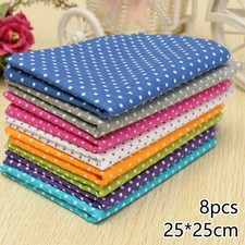8pcs Mixed Cotton Fabric Material Joblot Value Bundle Scraps Offcuts Quilting