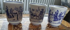 Three Vintage Delfts Blauw