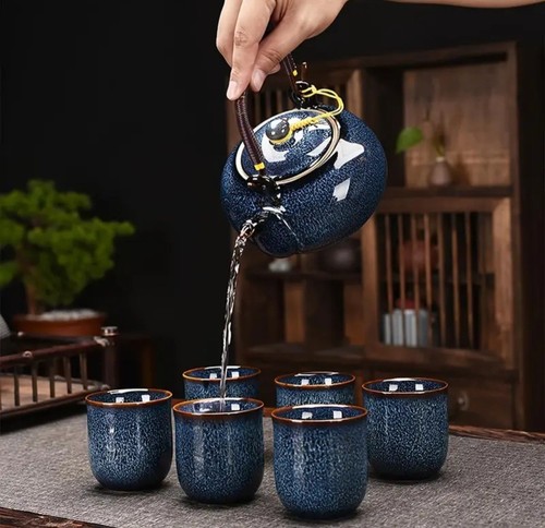 Herbal teapot set - herbal, retro