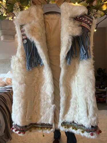 Shearling boho gilet festival - boho,