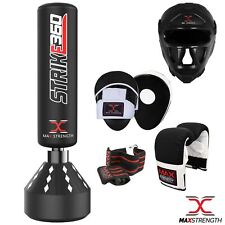 5.5ft Boxing Free Standing Punch Bag Stand MMA Martial Arts Punching Gloves Sets