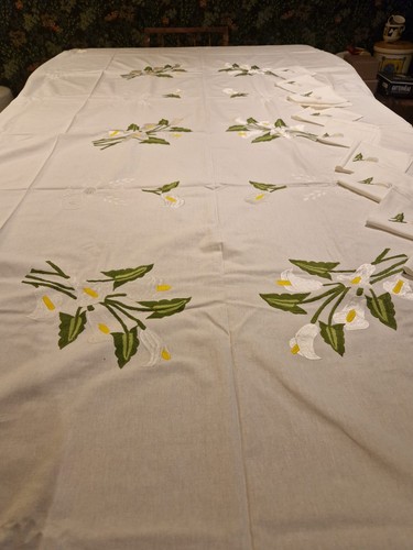 Vintage embroidered arum lily - vintage,