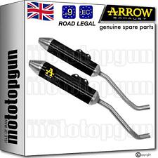 ARROW EXHAUST O DOUBLE SILENCERS THUNDER BLACK ALUMINIUM YAMAHA XT 660 X 2006 06